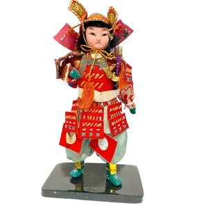 Vintage Japanese Samurai‎ Doll Warrior Armor Sword Musha Ningyo Collectible
